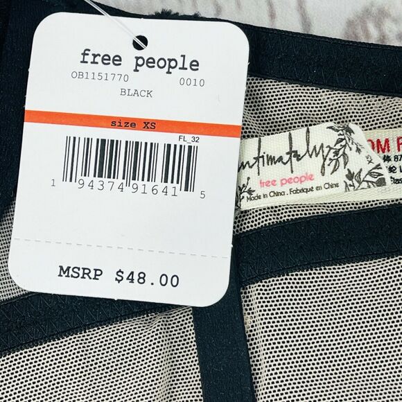 Free People Intimately Bra X-Small Tameeka Underwire Bralette Black Lace New - Picture 7 of 10